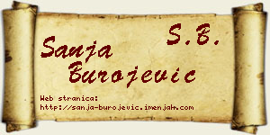 Sanja Burojević vizit kartica